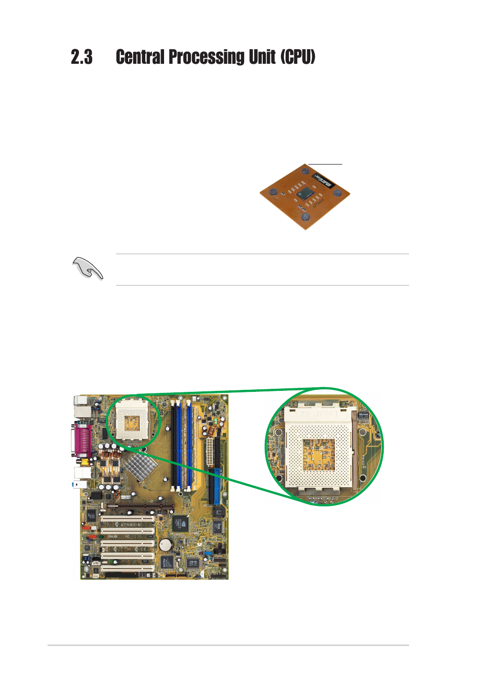 3 central processing unit (cpu), 2 installing the cpu, 1 overview | Asus A7N8X-E Deluxe User Manual | Page 26 / 112