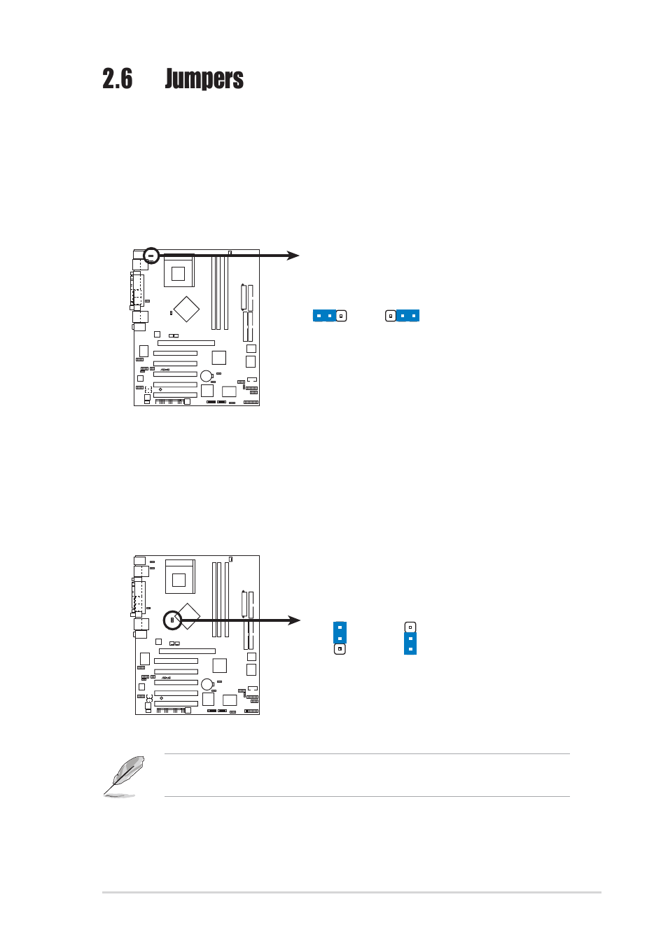 6 jumpers | Asus A7N8X-E Deluxe User Manual | Page 35 / 112