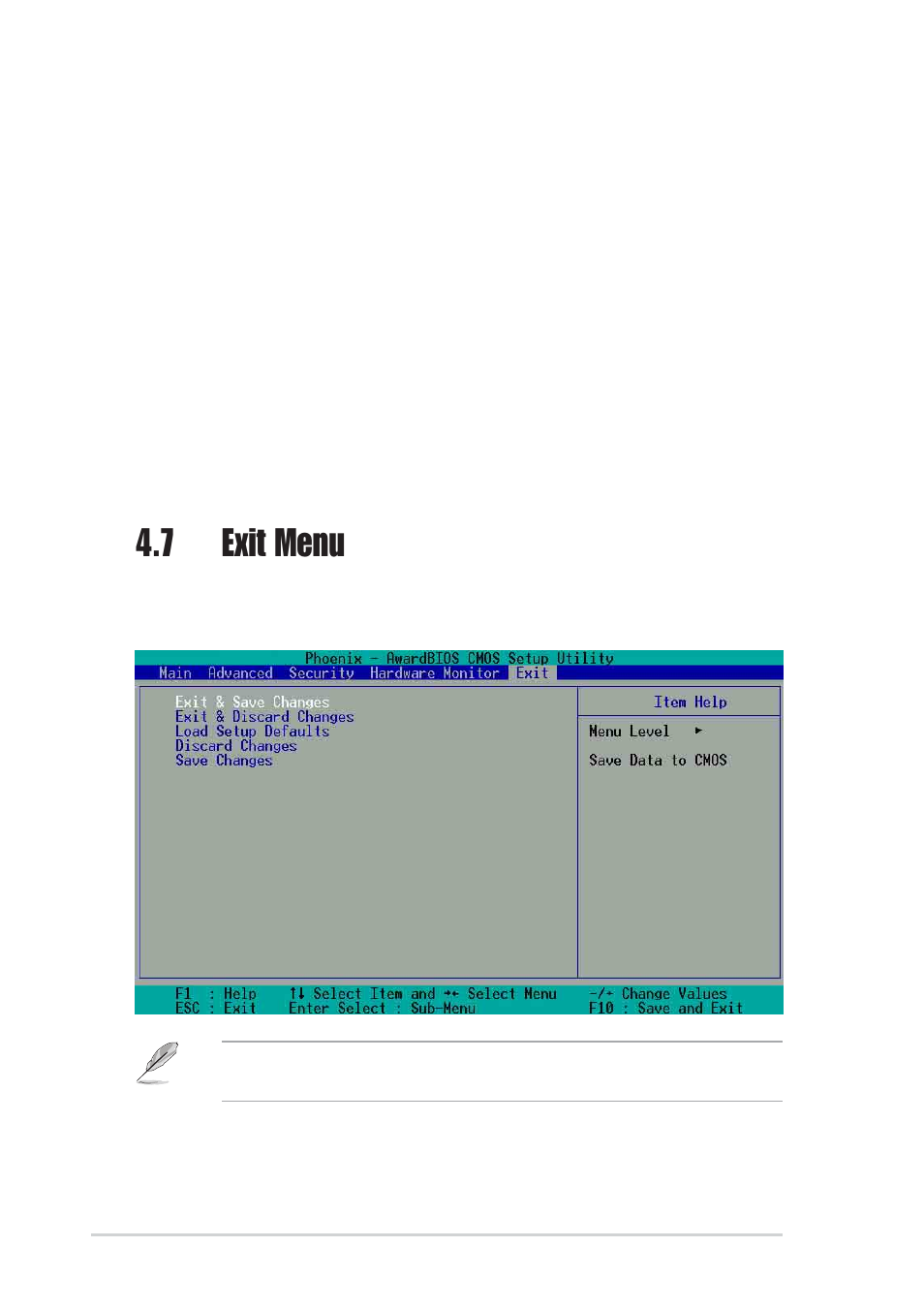 7 exit menu | Asus A7N8X-E Deluxe User Manual | Page 90 / 112