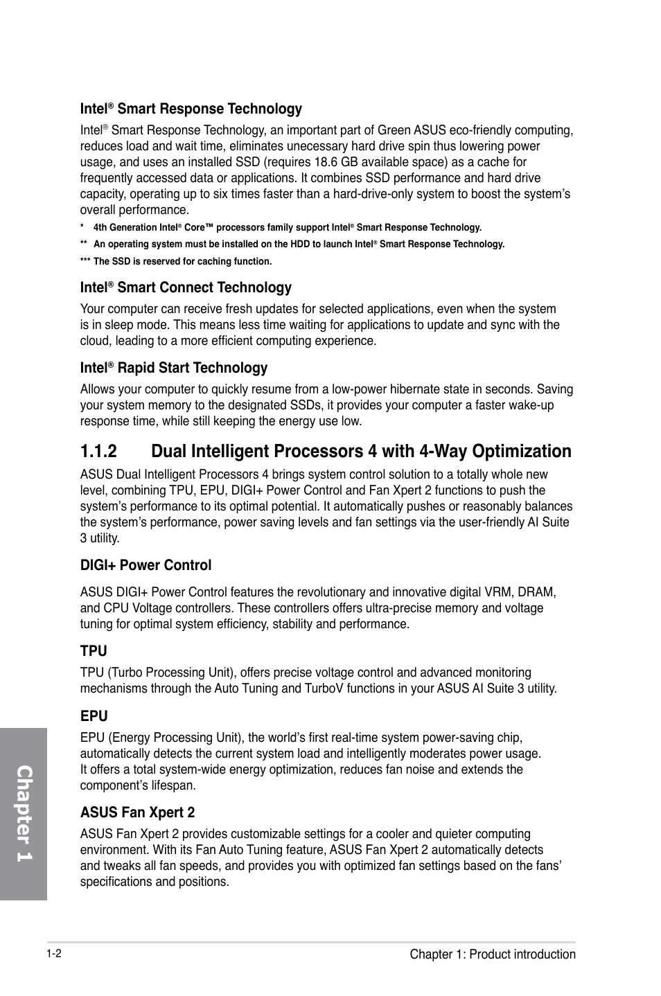 Chapter 1 | Asus Z87-PLUS User Manual | Page 18 / 174