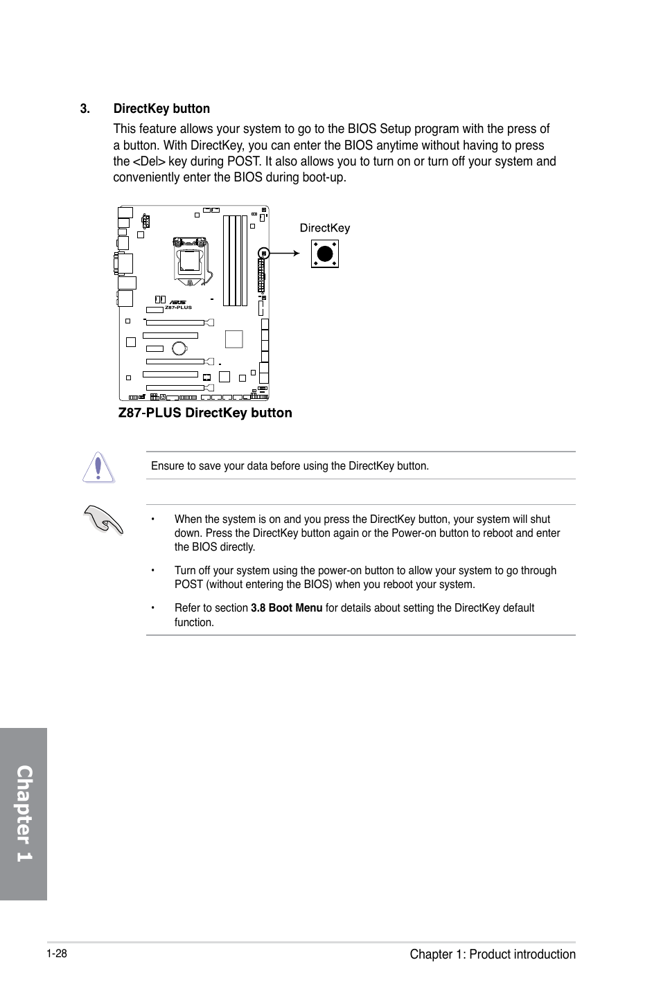 Chapter 1 | Asus Z87-PLUS User Manual | Page 44 / 174