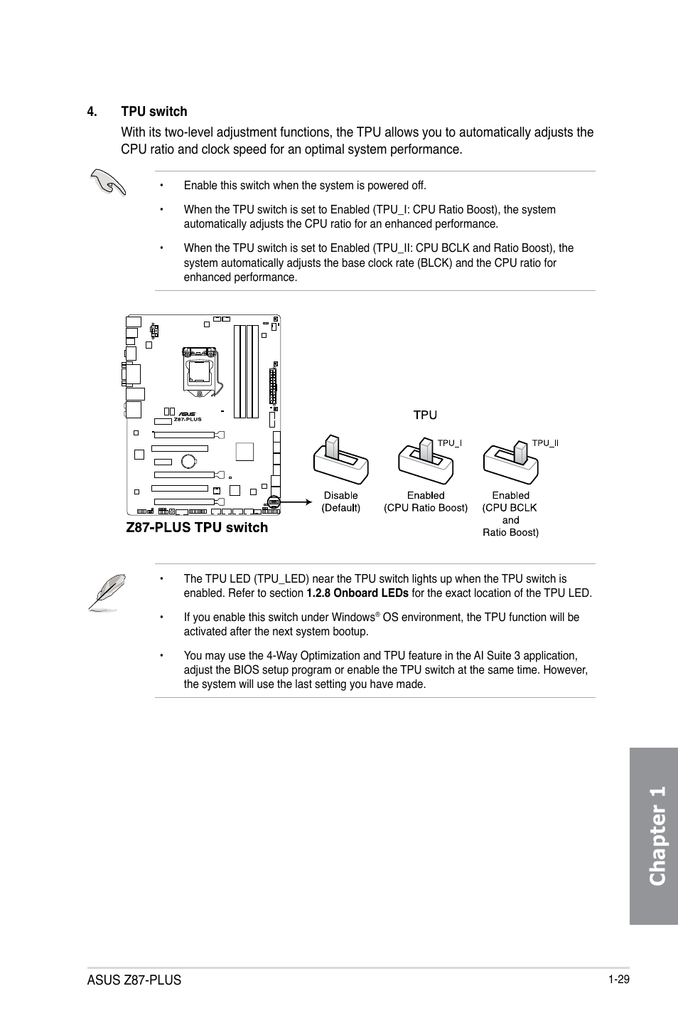 Chapter 1 | Asus Z87-PLUS User Manual | Page 45 / 174