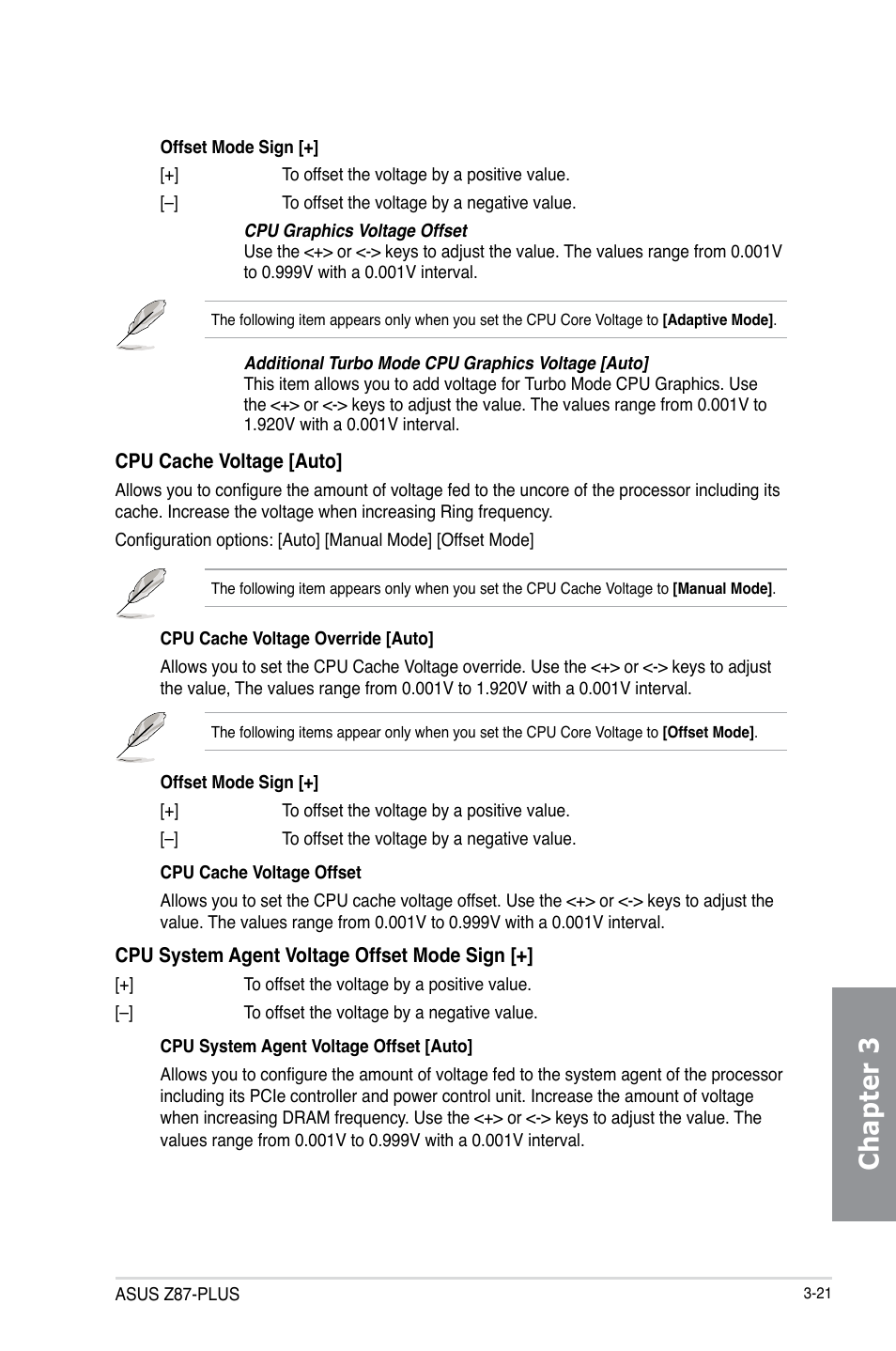 Chapter 3 | Asus Z87-PLUS User Manual | Page 99 / 174