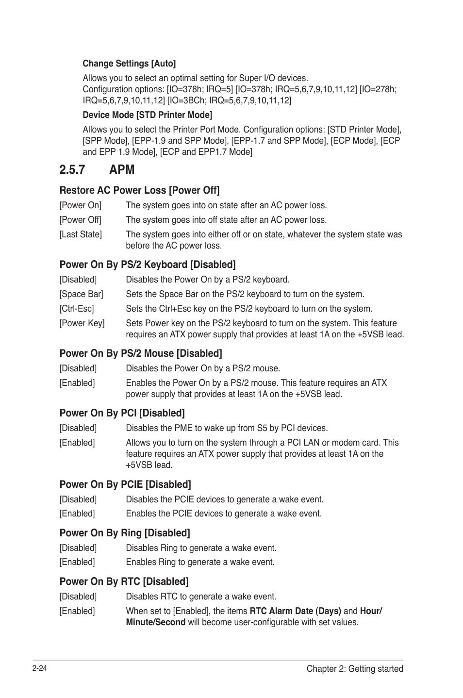 7 apm, Apm -24 | Asus P8H61-M LE R2.0 User Manual | Page 70 / 81