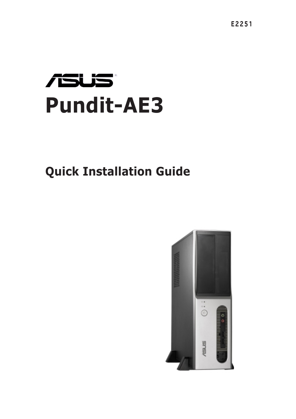 Asus Pundit-AE3 User Manual | 8 pages