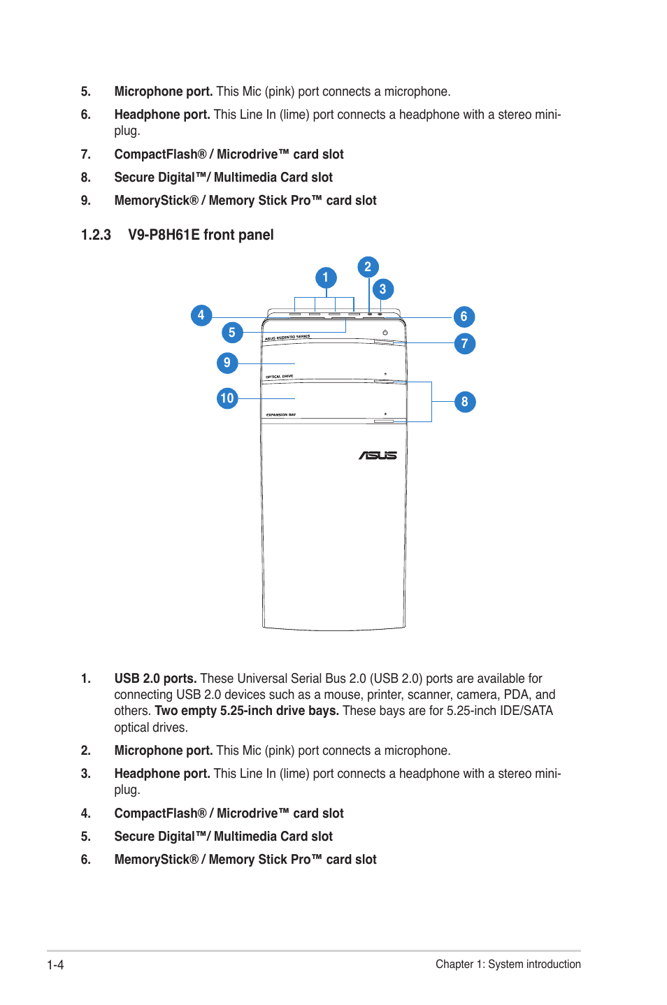 Asus V7-P8H61E User Manual | Page 12 / 80