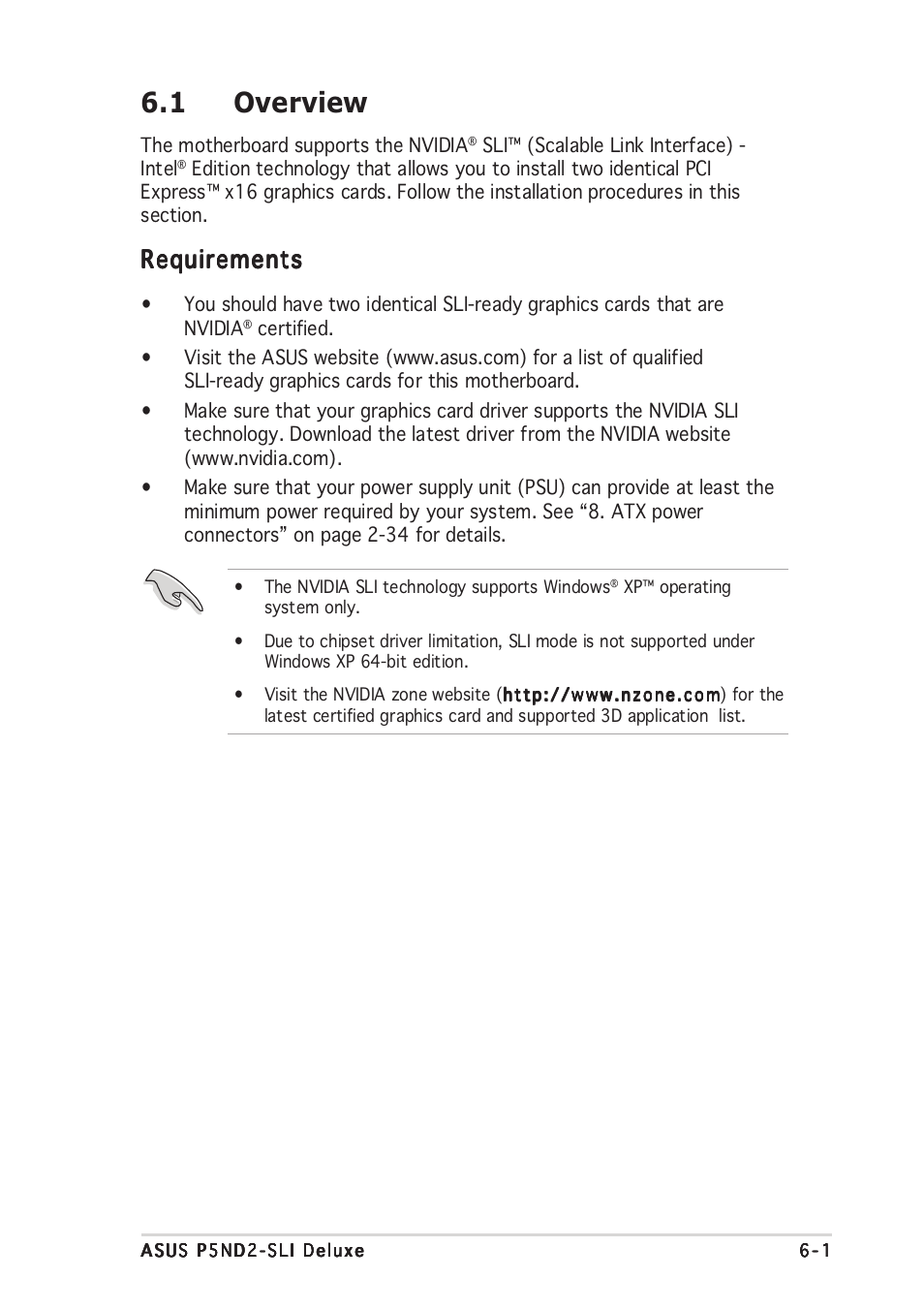 1 overview, Requirements | Asus P5ND2-SLI Deluxe User Manual | Page 169 / 184