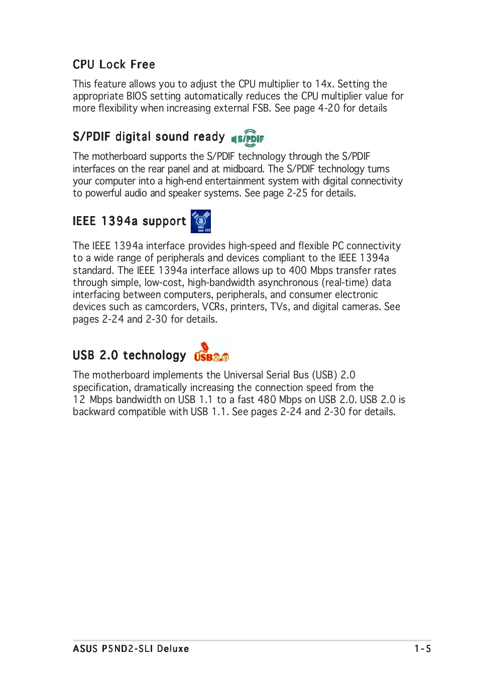 Asus P5ND2-SLI Deluxe User Manual | Page 21 / 184