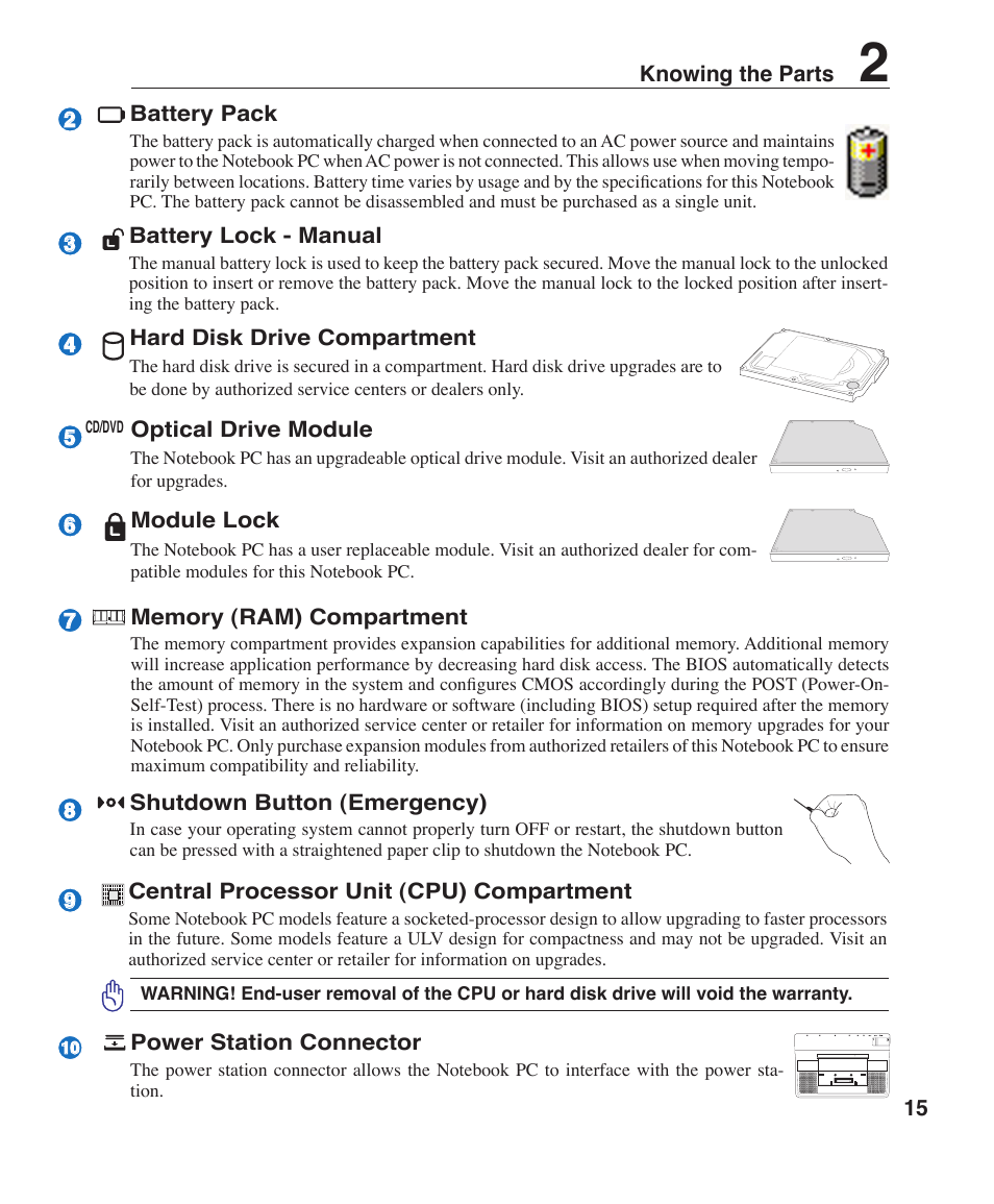 Asus V1J User Manual | Page 15 / 83