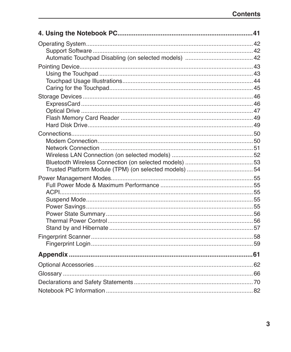 Asus V1J User Manual | Page 3 / 83