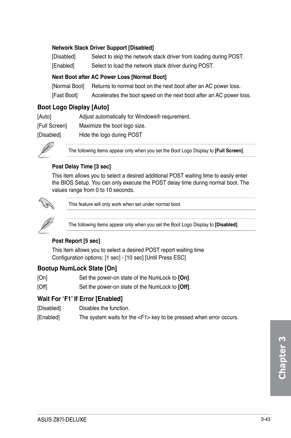 Chapter 3 | Asus Z87I-DELUXE User Manual | Page 103 / 144