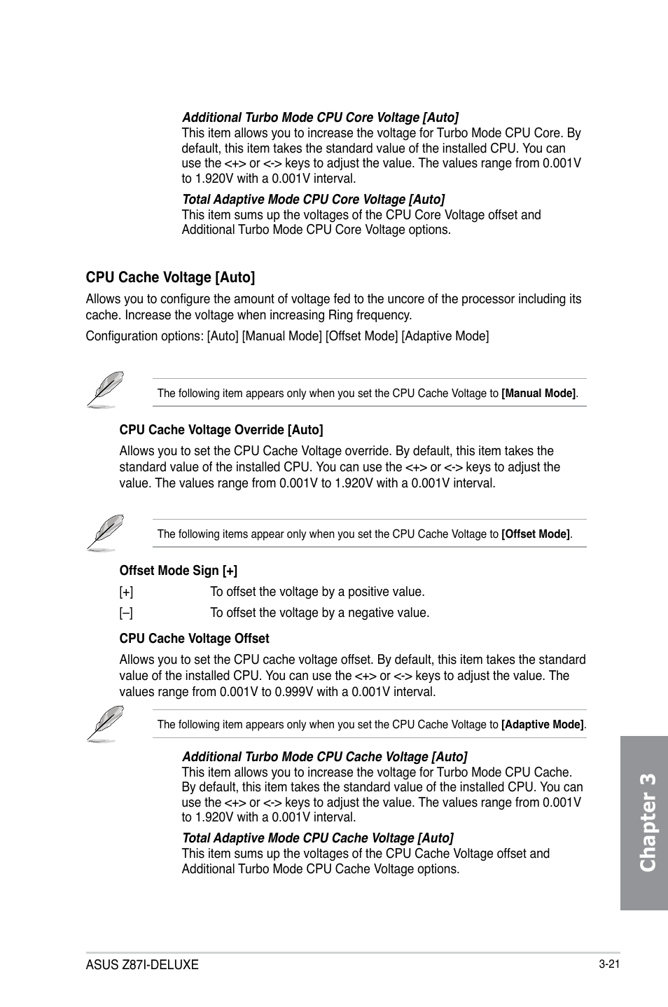 Chapter 3 | Asus Z87I-DELUXE User Manual | Page 81 / 144