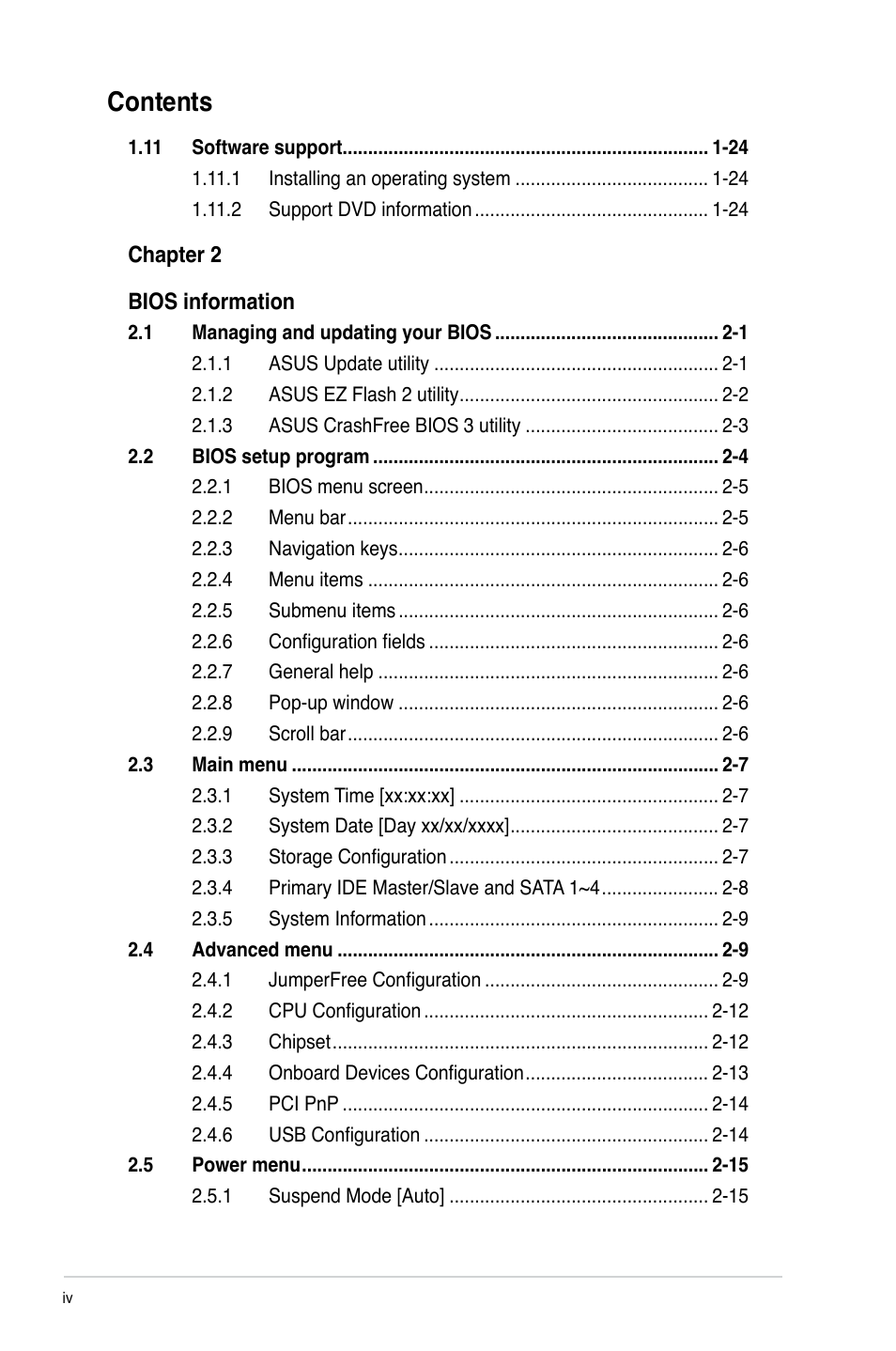 Asus M2N68 PLUS User Manual | Page 4 / 54