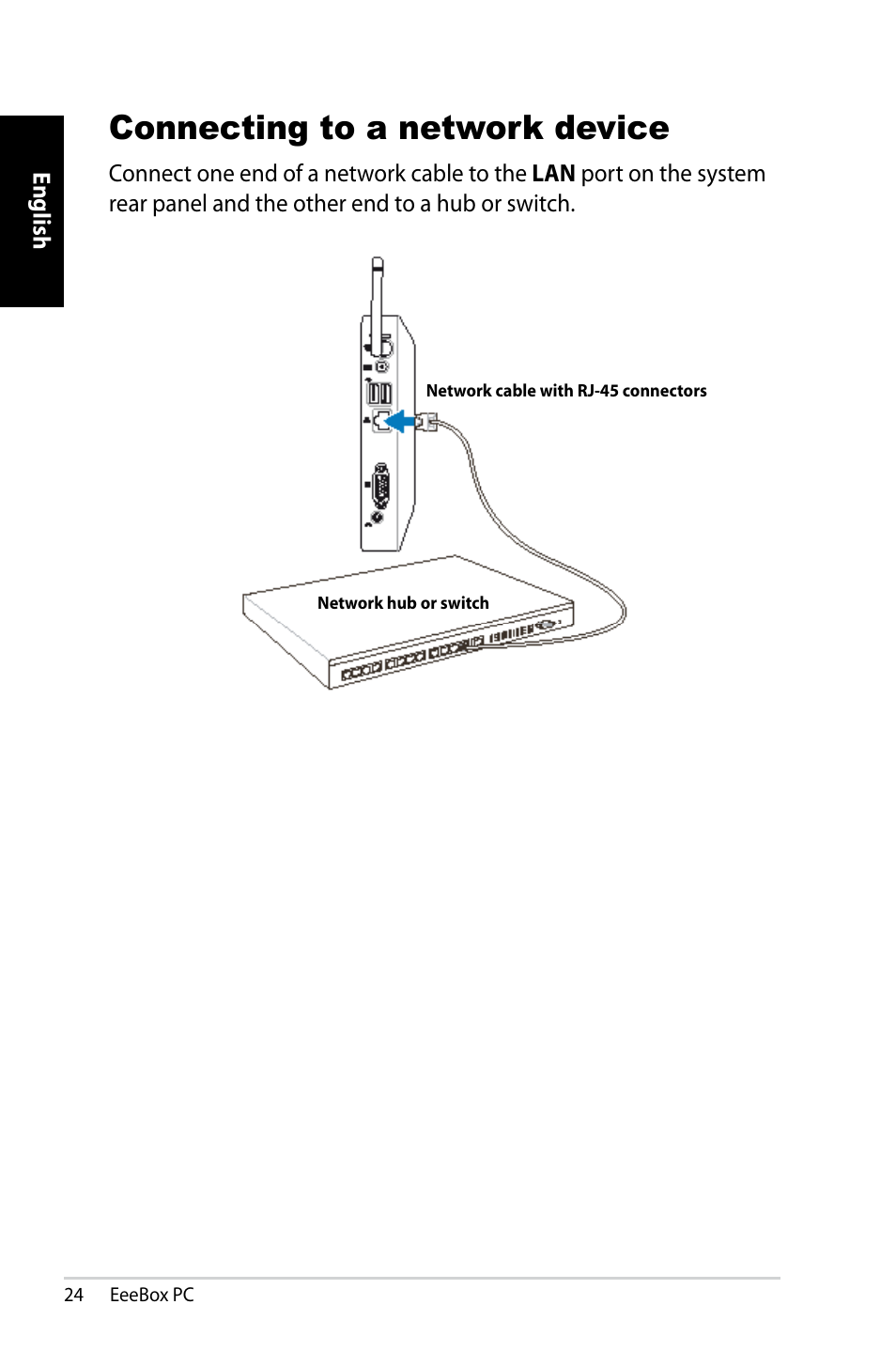 Connecting to a network device | Asus EB1007 User Manual | Page 24 / 179