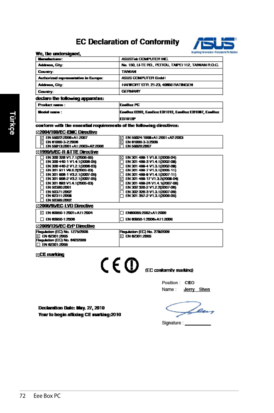 Asus EB1007 User Manual | Page 72 / 179