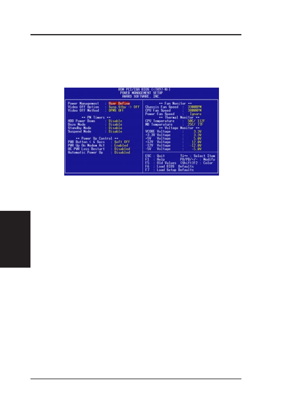 Iv. bios software, Power management setup | Asus TX97-N User Manual | Page 44 / 60