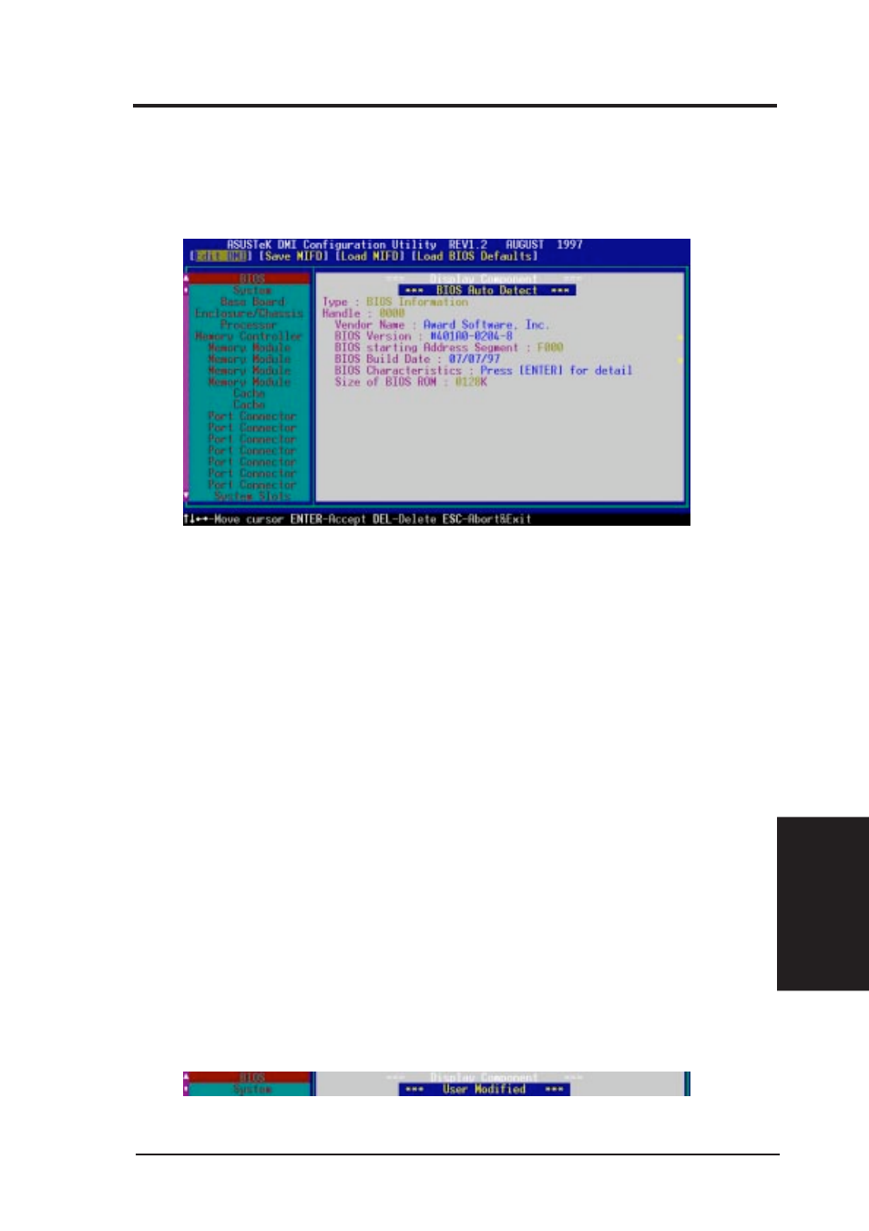 V. support software, Using the asus dmi configuration utility | Asus TX97-N User Manual | Page 53 / 60