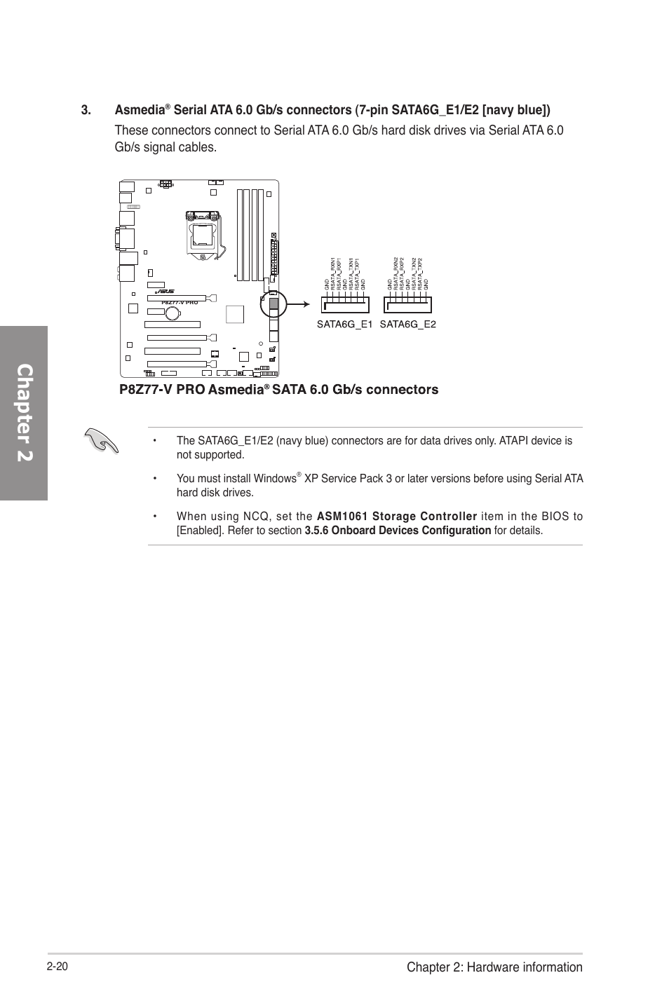 Chapter 2 | Asus P8Z77-V PRO/THUNDERBOLT User Manual | Page 44 / 164