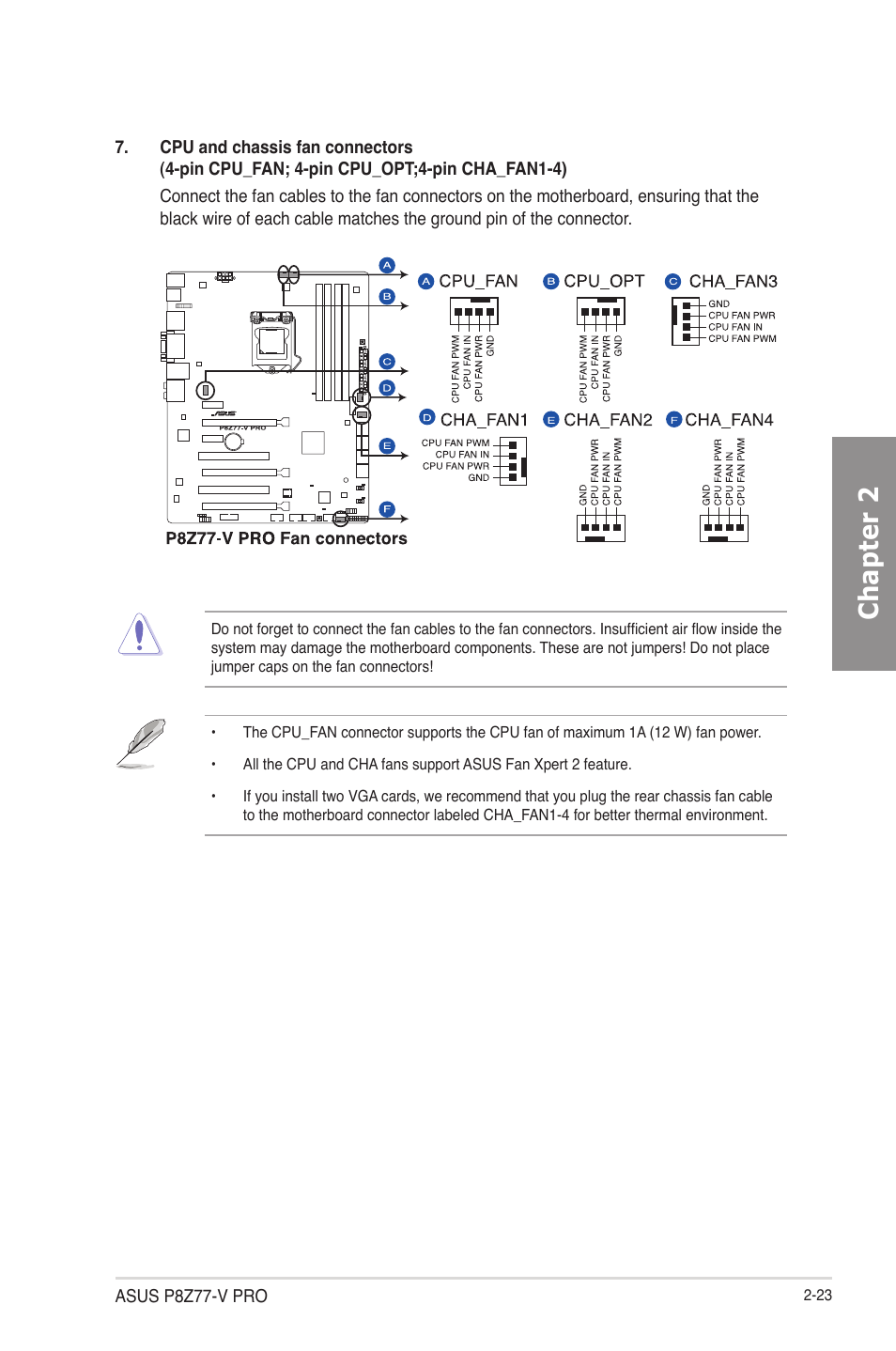 Chapter 2 | Asus P8Z77-V PRO/THUNDERBOLT User Manual | Page 47 / 164