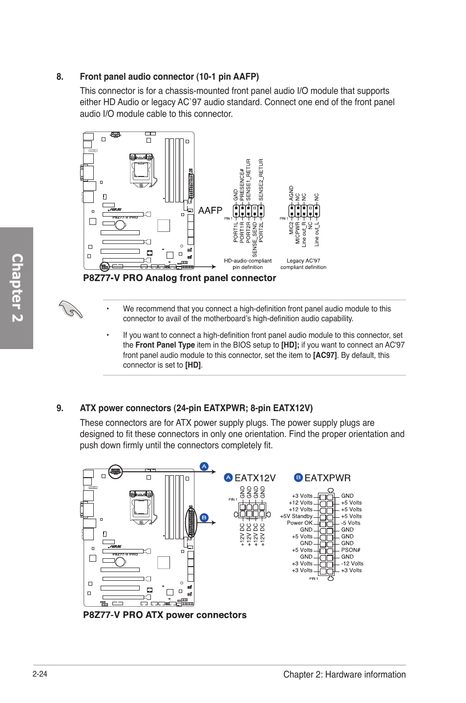 Chapter 2 | Asus P8Z77-V PRO/THUNDERBOLT User Manual | Page 48 / 164