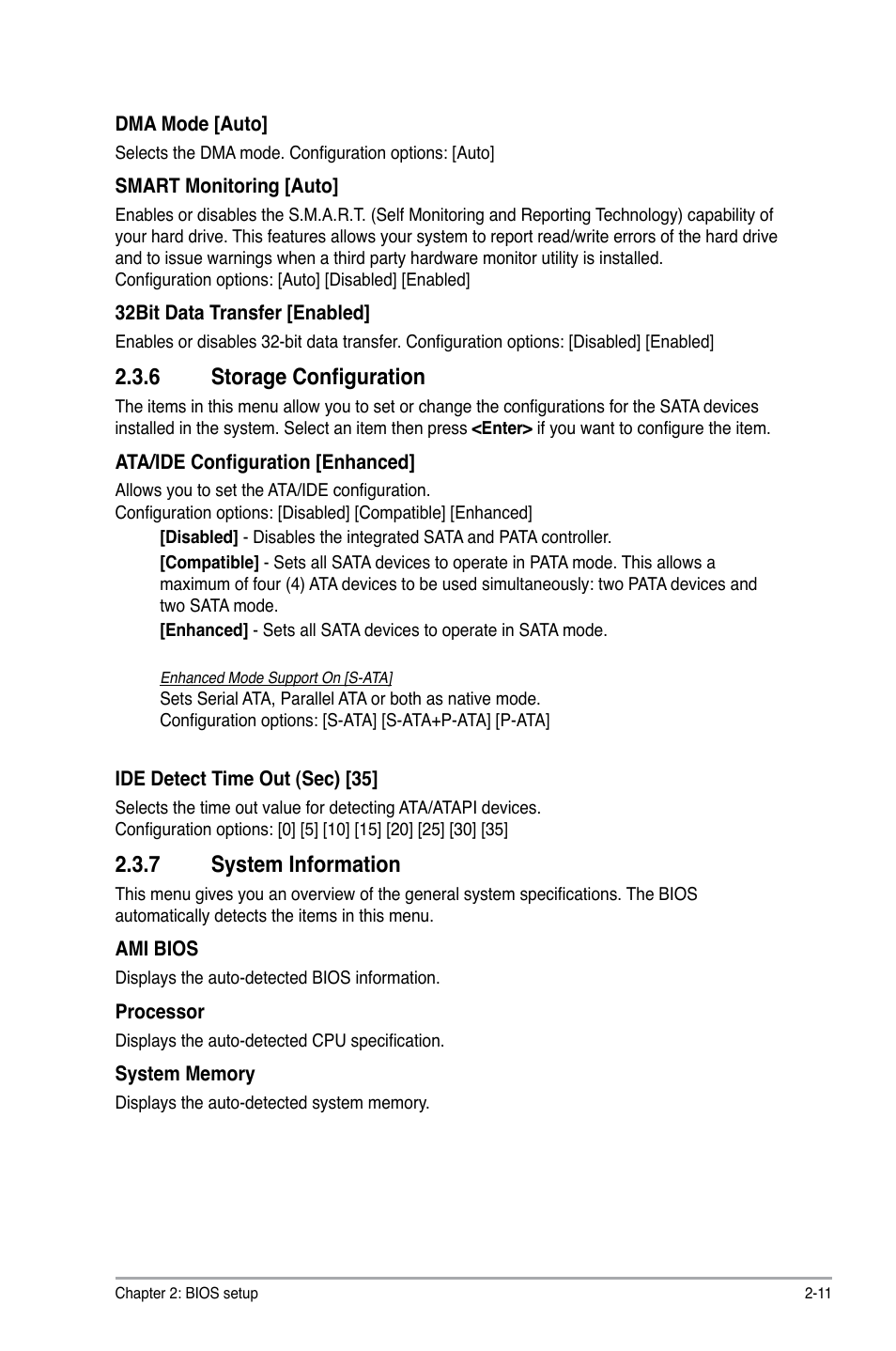 6 storage configuration, 7 system information | Asus P5KPL-AM/PS User Manual | Page 51 / 62