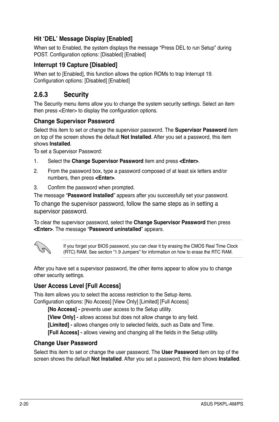 3 security | Asus P5KPL-AM/PS User Manual | Page 60 / 62