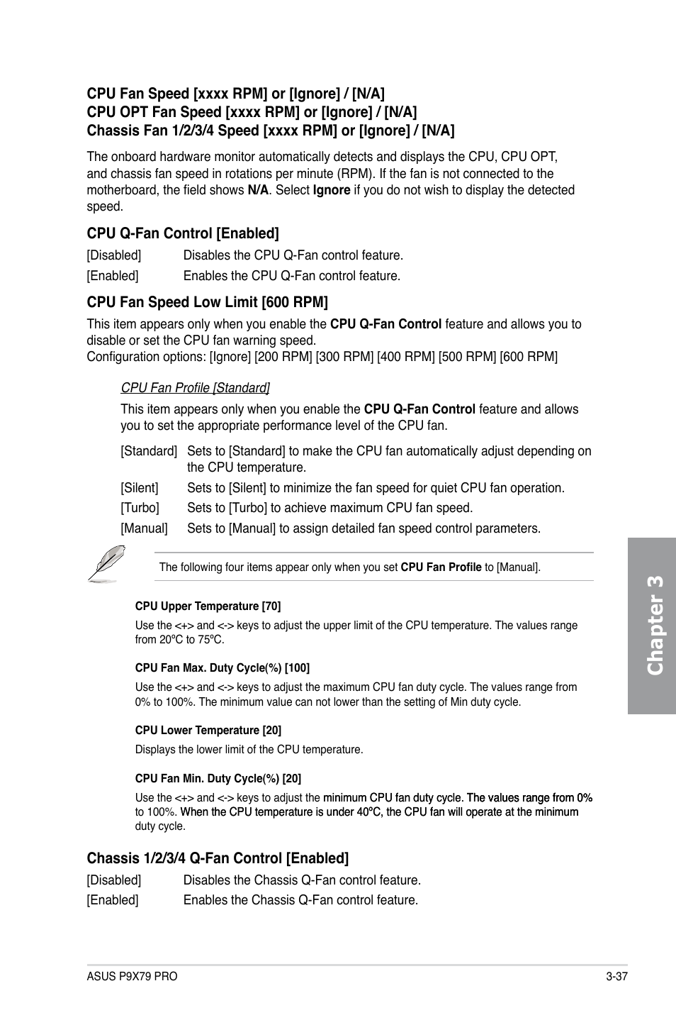 Chapter 3 | Asus P9X79 PRO User Manual | Page 109 / 168