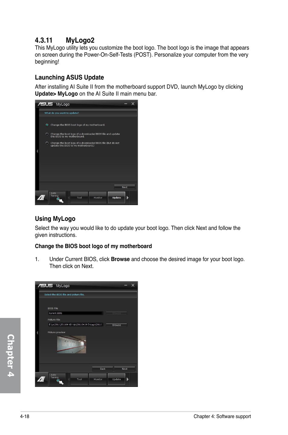 11 mylogo2, Mylogo2 -18, Chapter 4 | Asus P9X79 PRO User Manual | Page 142 / 168