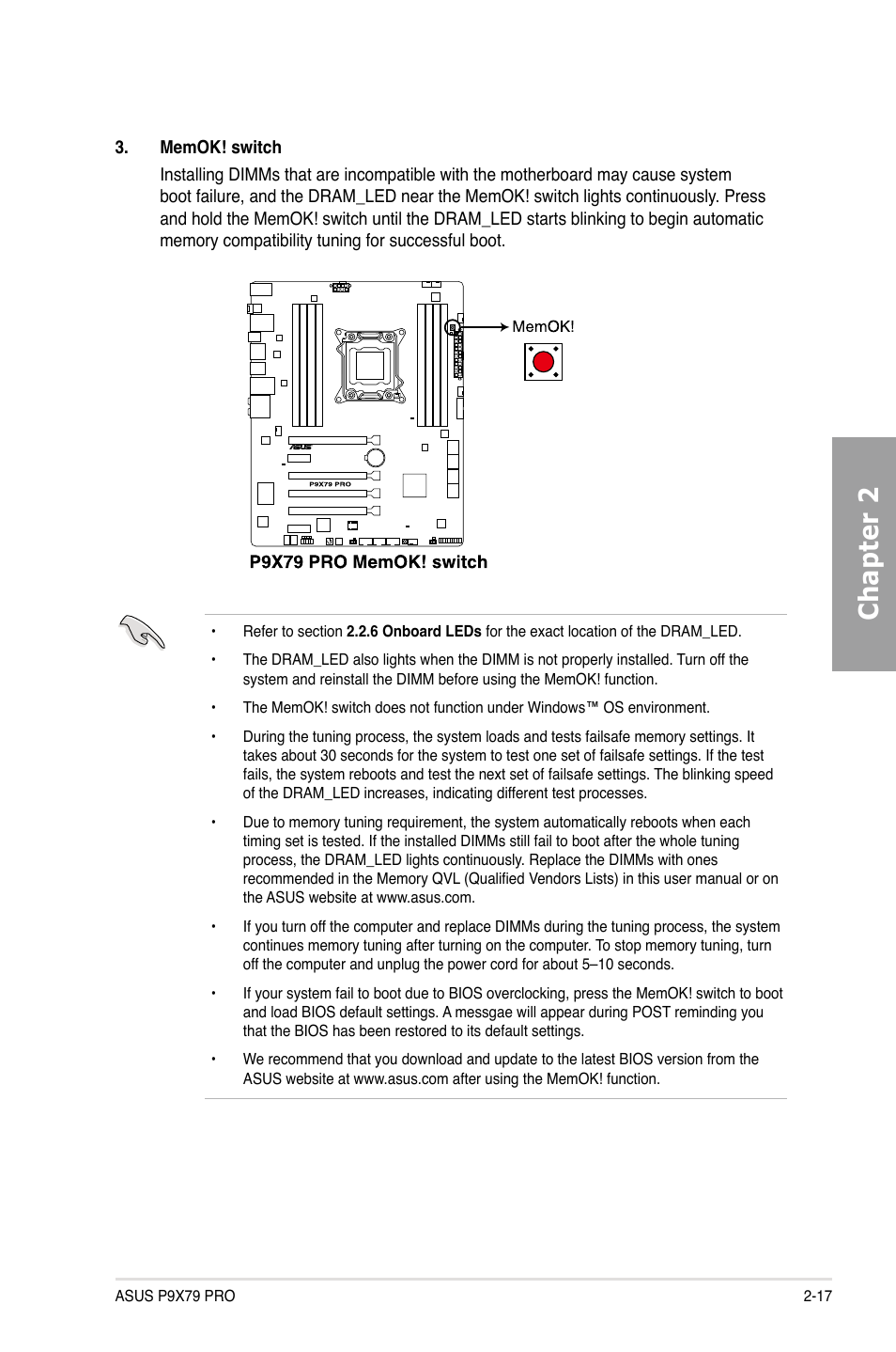 Chapter 2 | Asus P9X79 PRO User Manual | Page 37 / 168