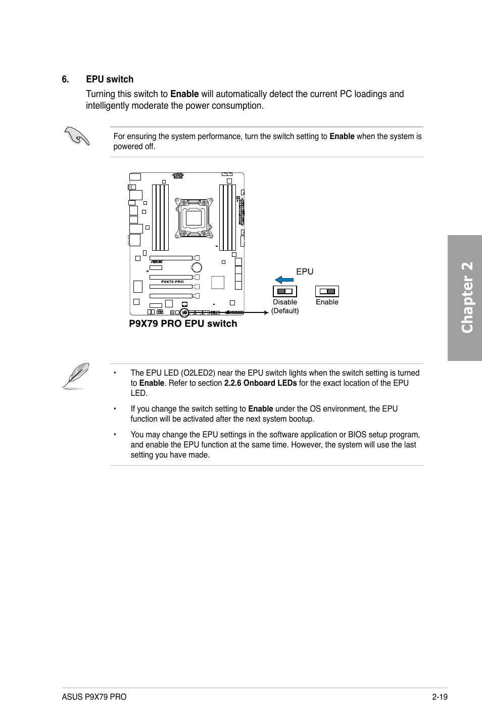 Chapter 2 | Asus P9X79 PRO User Manual | Page 39 / 168