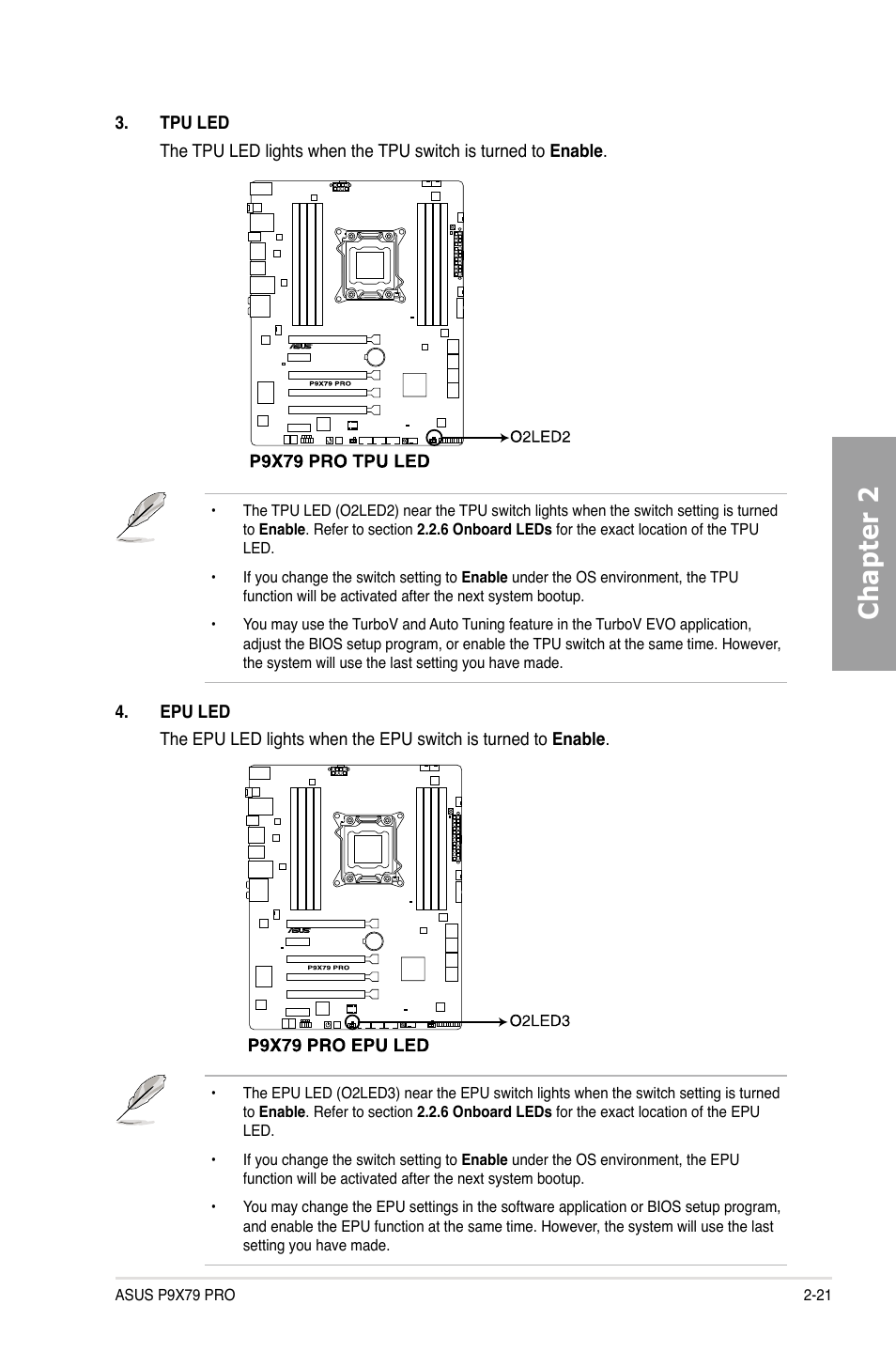 Chapter 2 | Asus P9X79 PRO User Manual | Page 41 / 168