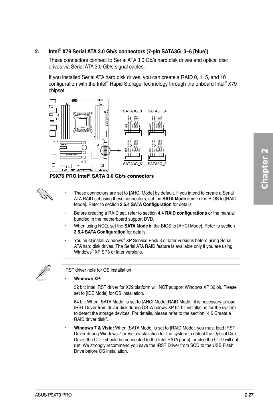 Chapter 2 | Asus P9X79 PRO User Manual | Page 47 / 168