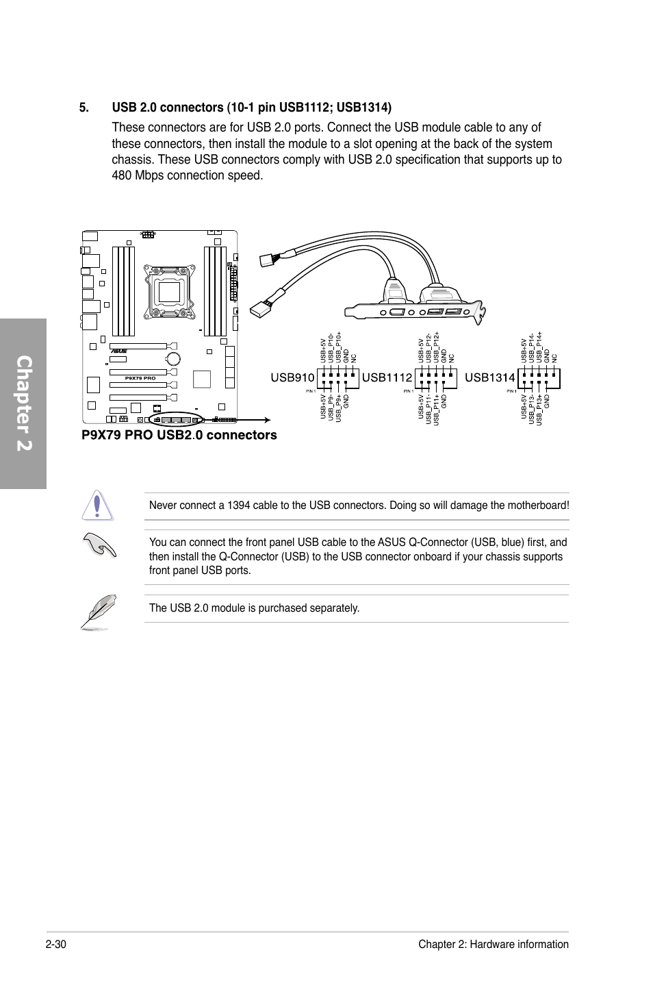 Chapter 2 | Asus P9X79 PRO User Manual | Page 50 / 168