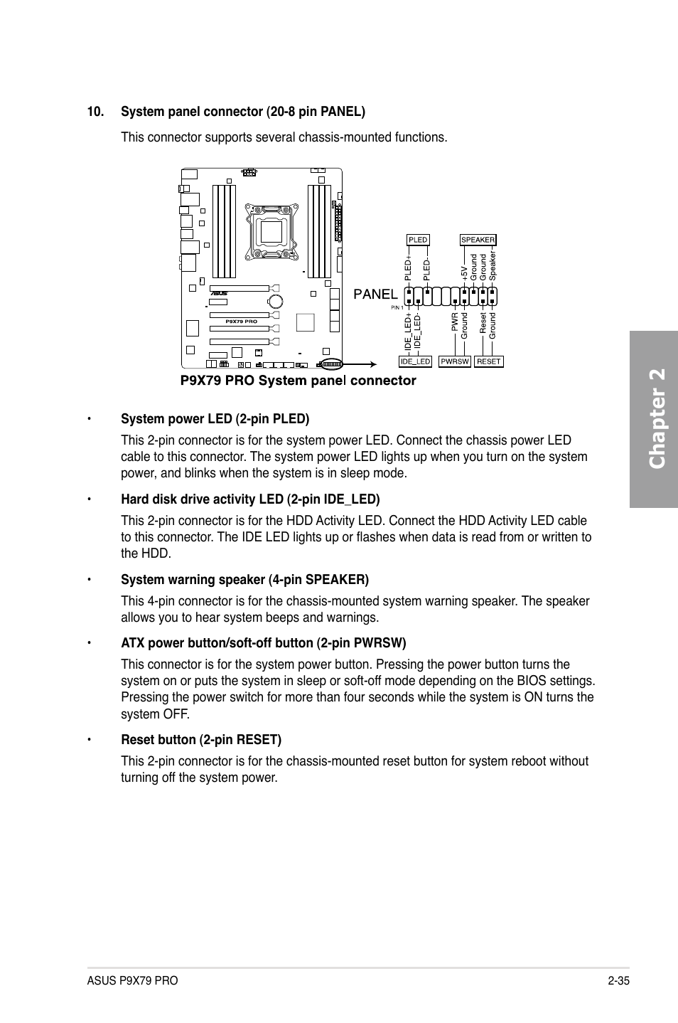 Chapter 2 | Asus P9X79 PRO User Manual | Page 55 / 168