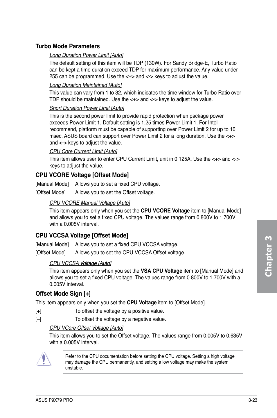 Chapter 3 | Asus P9X79 PRO User Manual | Page 95 / 168