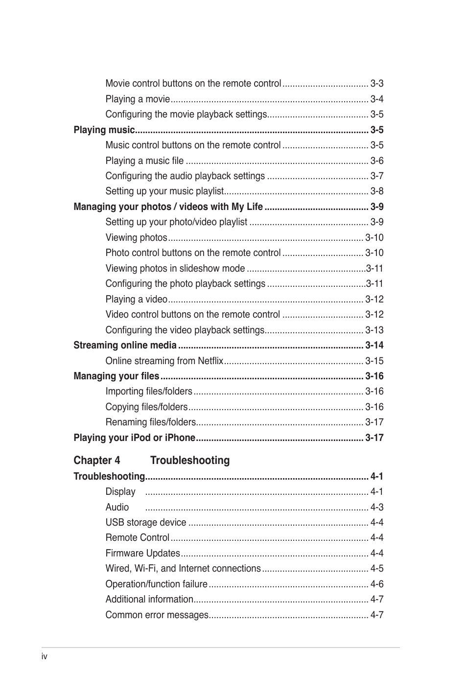 Asus O!Play Gallery User Manual | Page 4 / 74