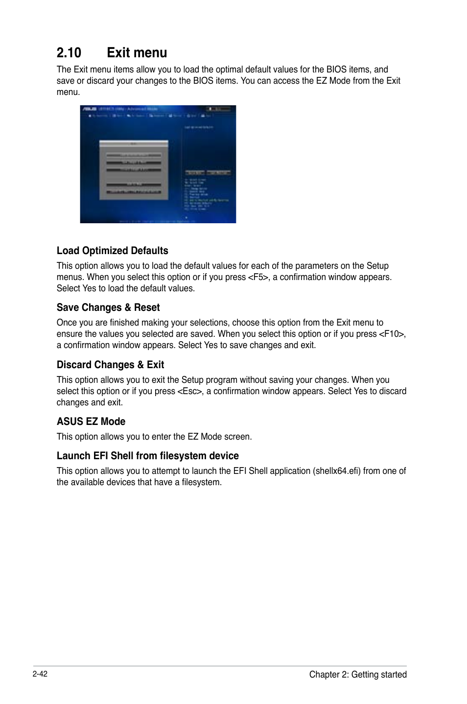 10 exit menu, 10 exit menu -42 | Asus H81-PLUS User Manual | Page 69 / 73