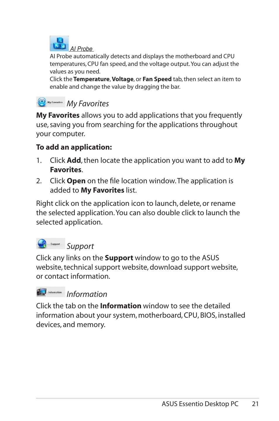 Asus CG5285 User Manual | Page 21 / 25