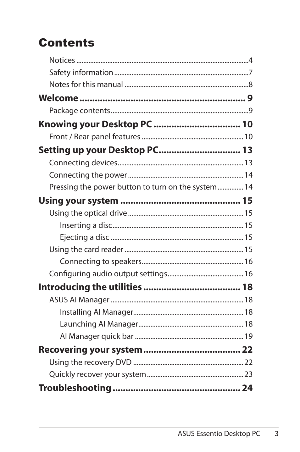 Asus CG5285 User Manual | Page 3 / 25