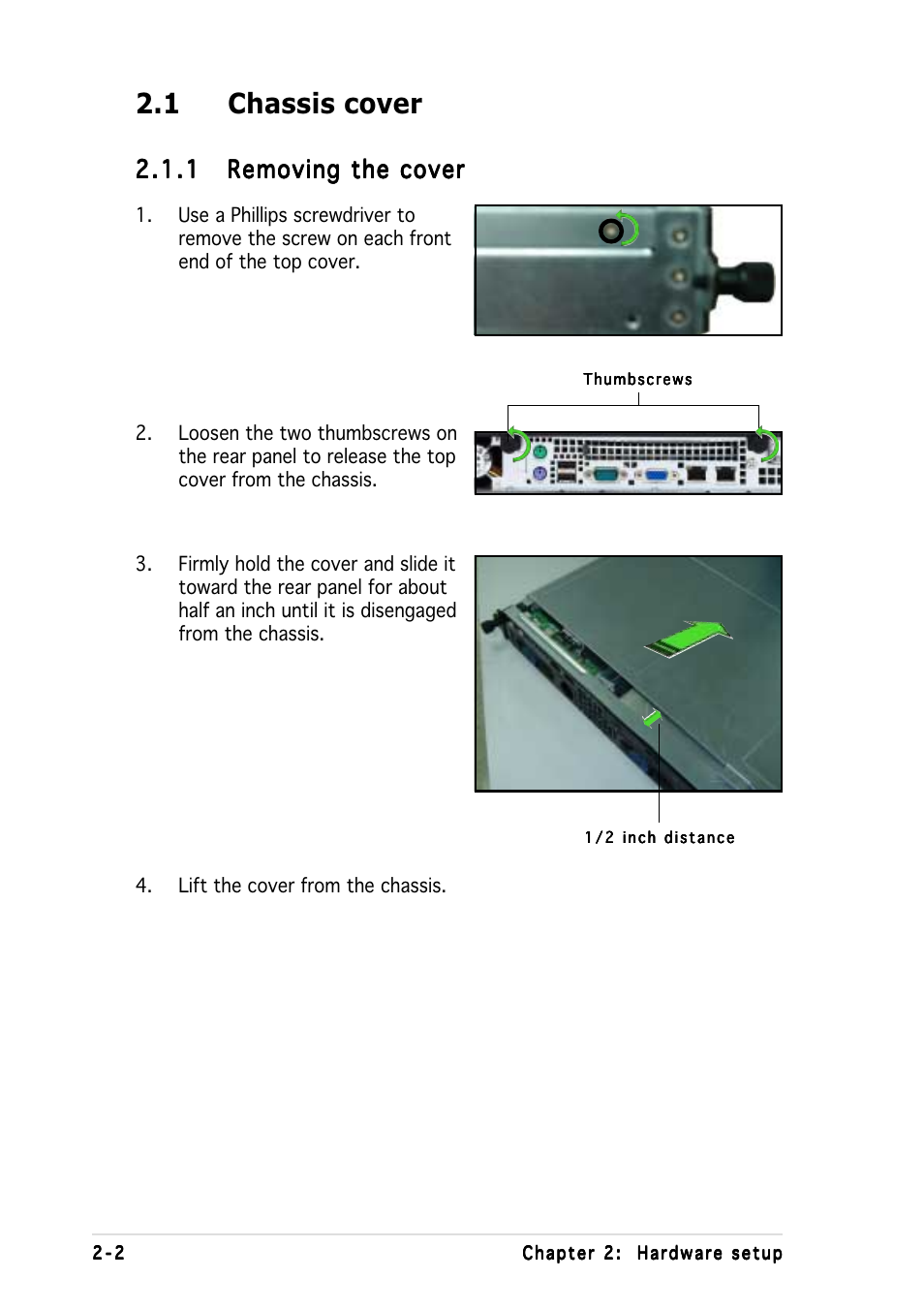 1 chassis cover | Asus AP1600R-E2(CS3) User Manual | Page 20 / 104