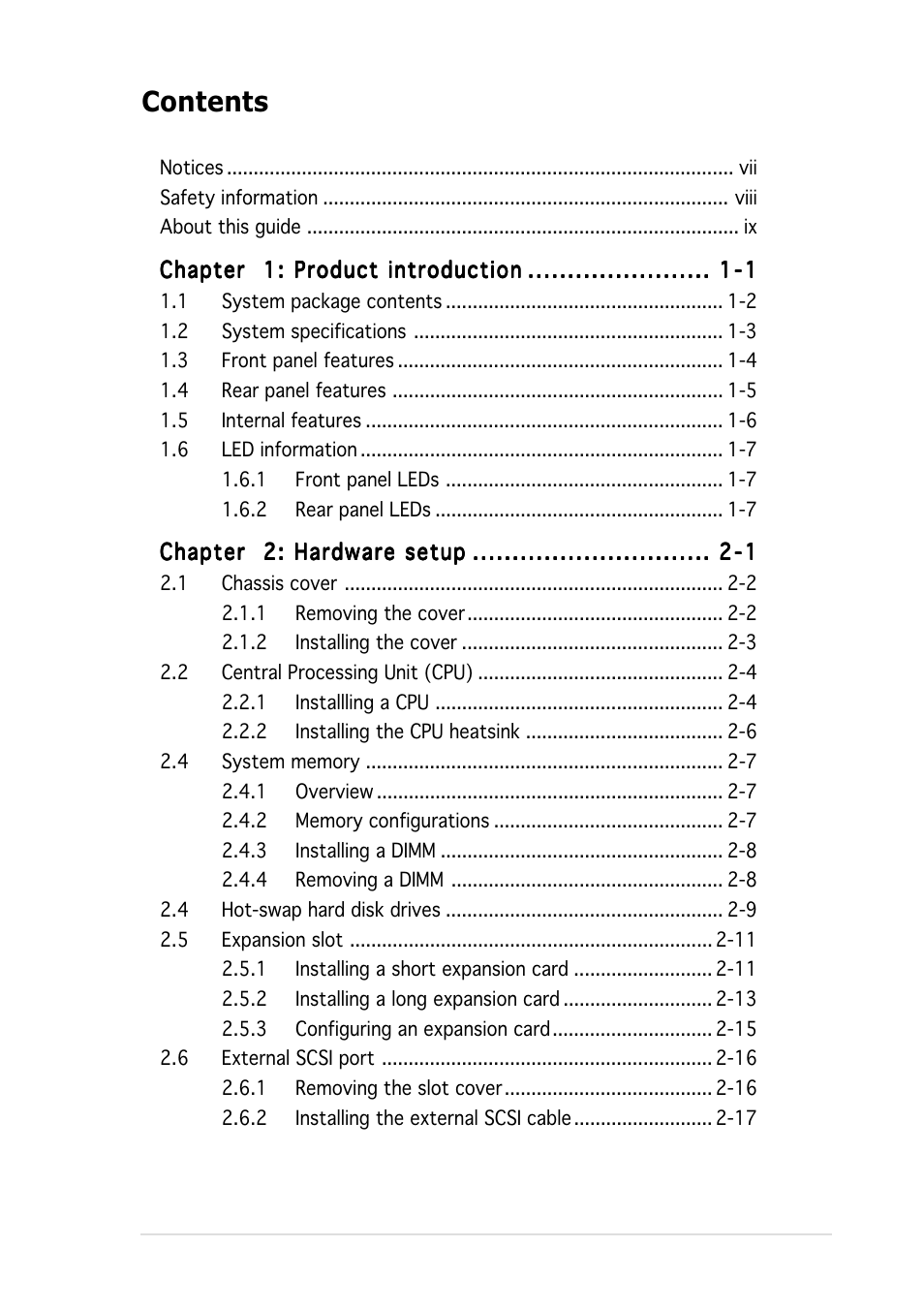 Asus AP1600R-E2(CS3) User Manual | Page 3 / 104