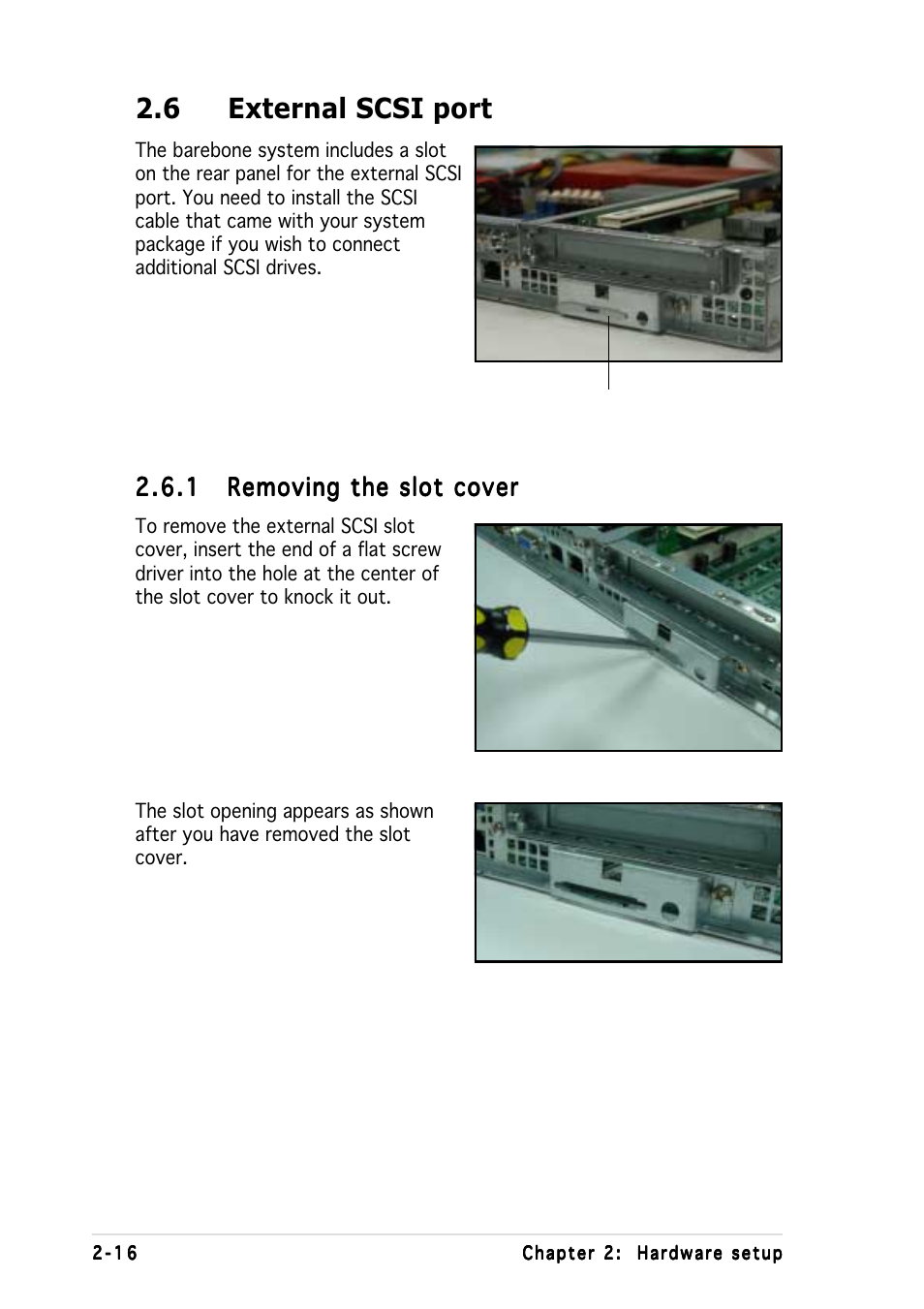 6 external scsi port | Asus AP1600R-E2(CS3) User Manual | Page 34 / 104