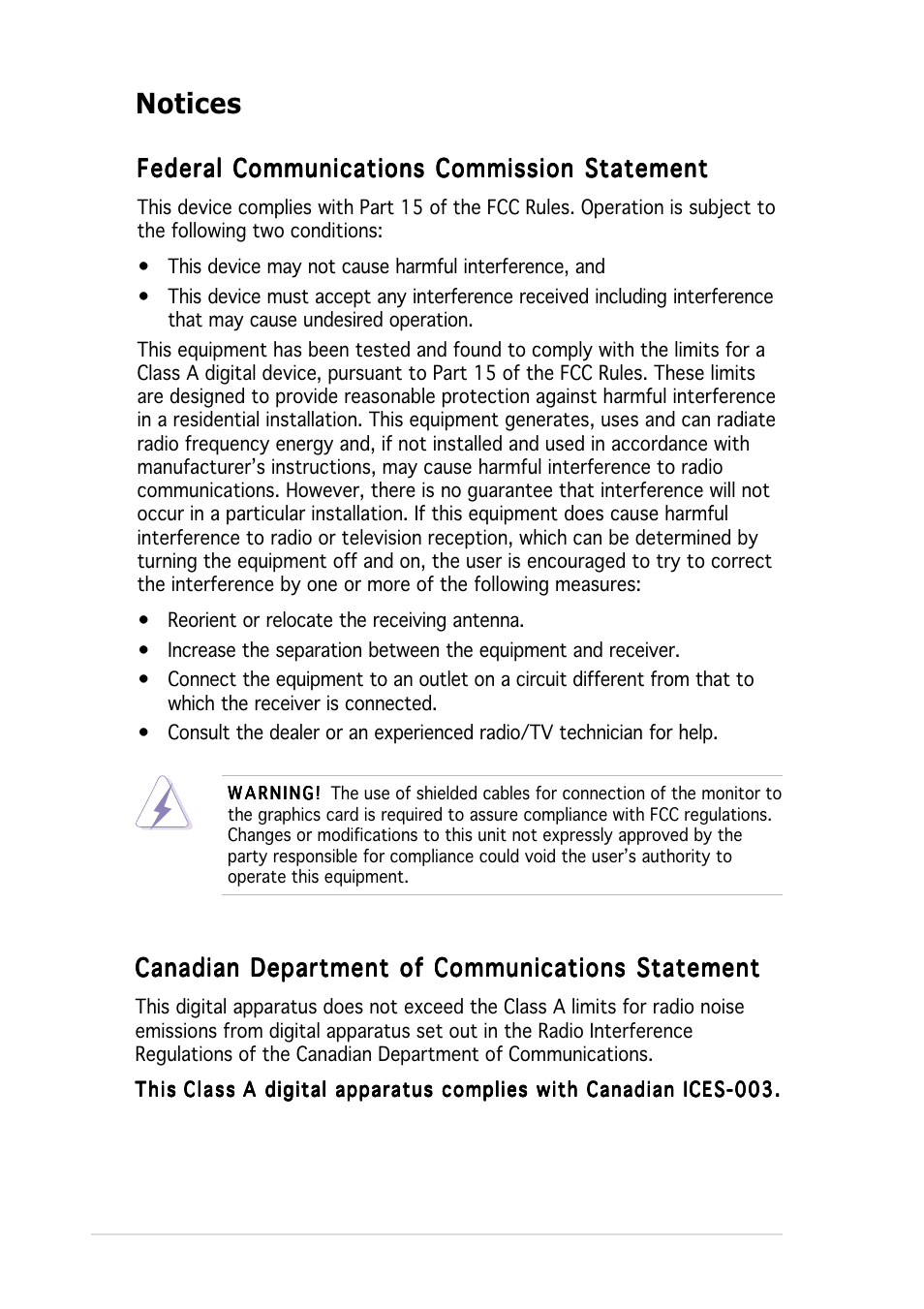 Notices | Asus AP1600R-E2(CS3) User Manual | Page 6 / 104