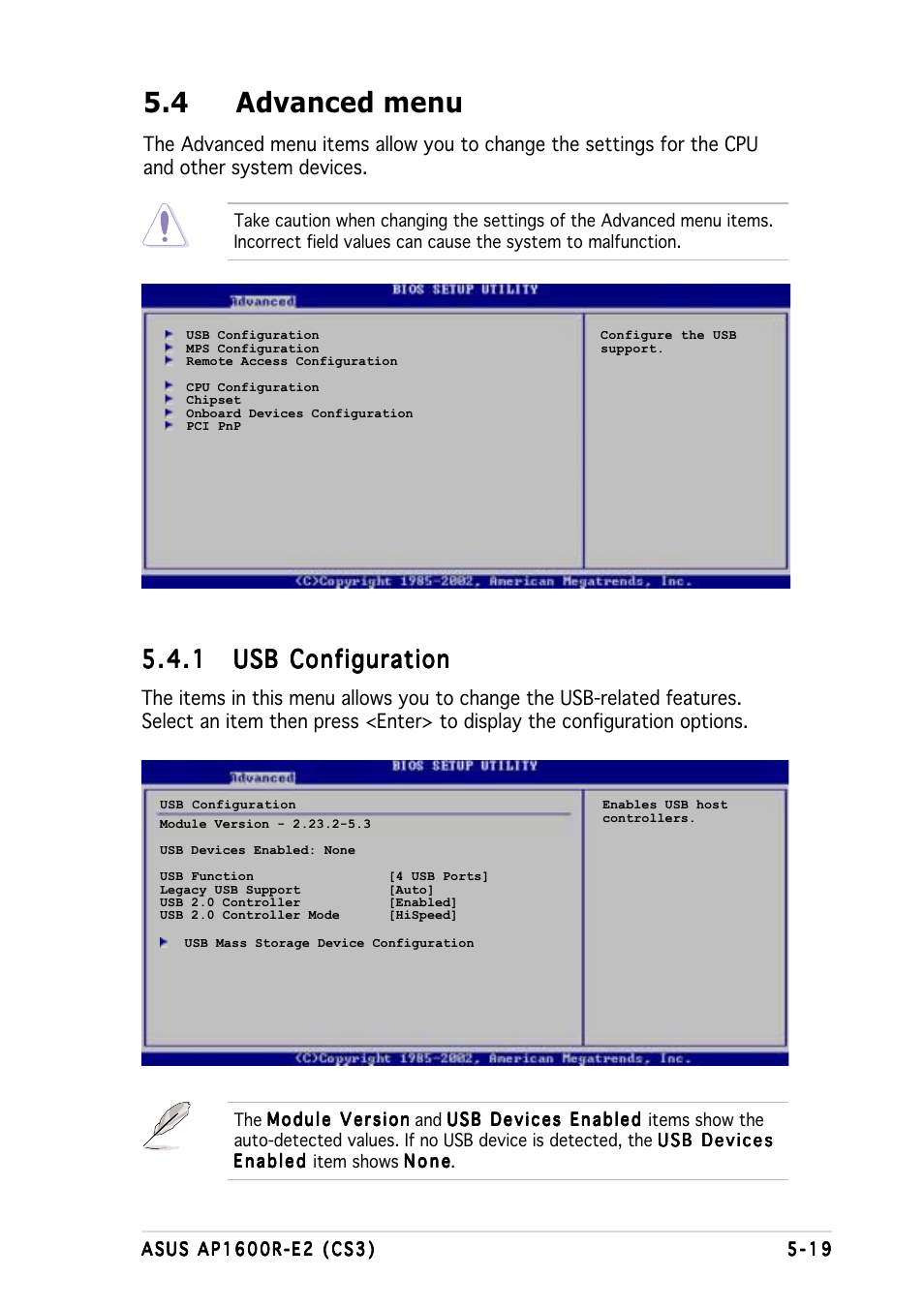 4 advanced menu | Asus AP1600R-E2(CS3) User Manual | Page 83 / 104