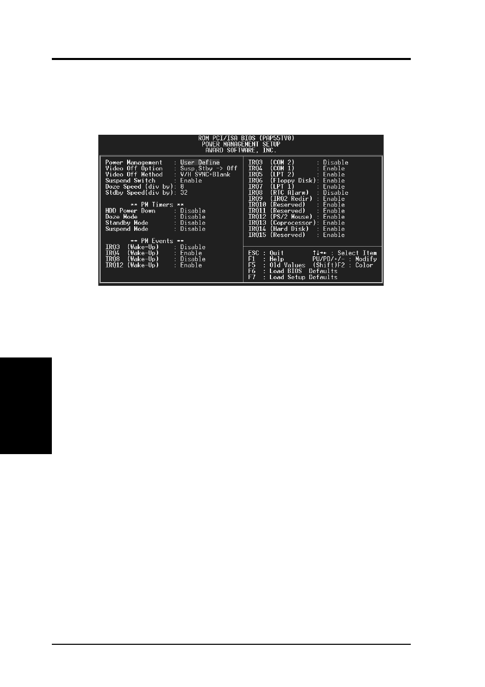 Iv. bios software, Power management setup | Asus P/I-AP55TV User Manual | Page 46 / 90