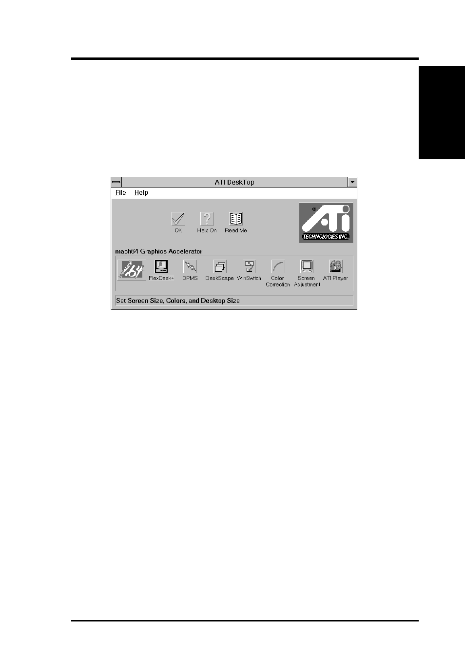 Vii. windows driver features, Ati desktop control panel, Ati desktop features | Asus P/I-AP55TV User Manual | Page 75 / 90