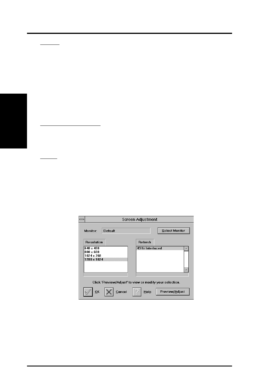 Vii. windows driver features, Screen adjustment | Asus P/I-AP55TV User Manual | Page 82 / 90