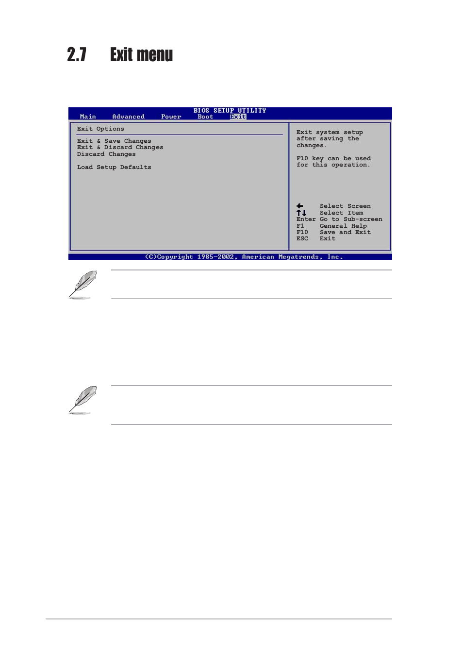 7 exit menu | Asus P4V800-X User Manual | Page 64 / 74