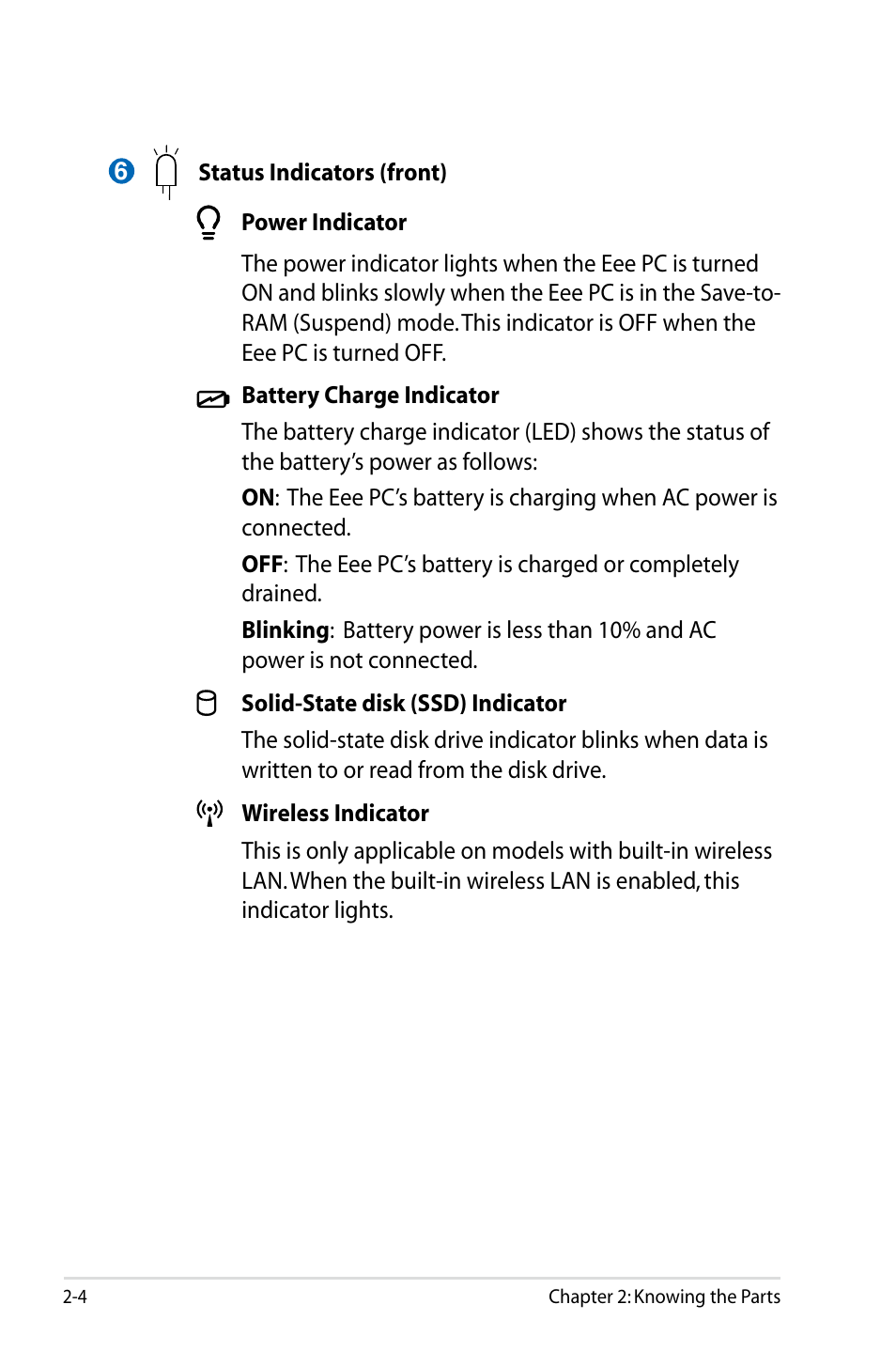 Asus Eee PC 4G Surf/Linux User Manual | Page 16 / 140