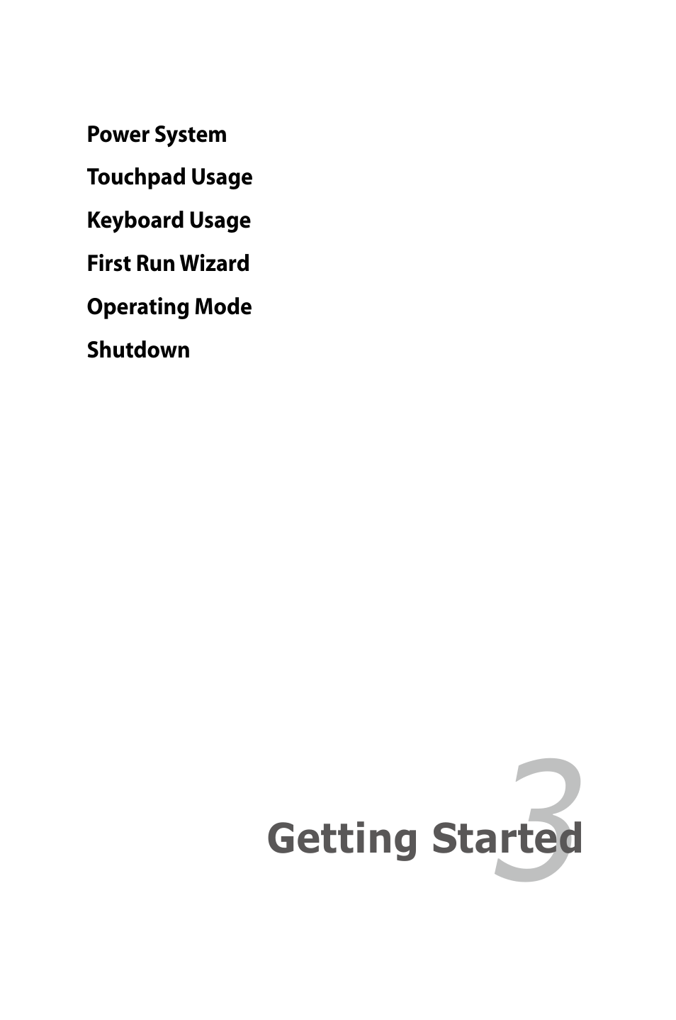 Getting started | Asus Eee PC 4G Surf/Linux User Manual | Page 23 / 140